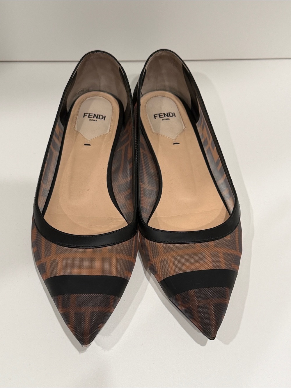 Fendi Colobri Pointed Toe Flats